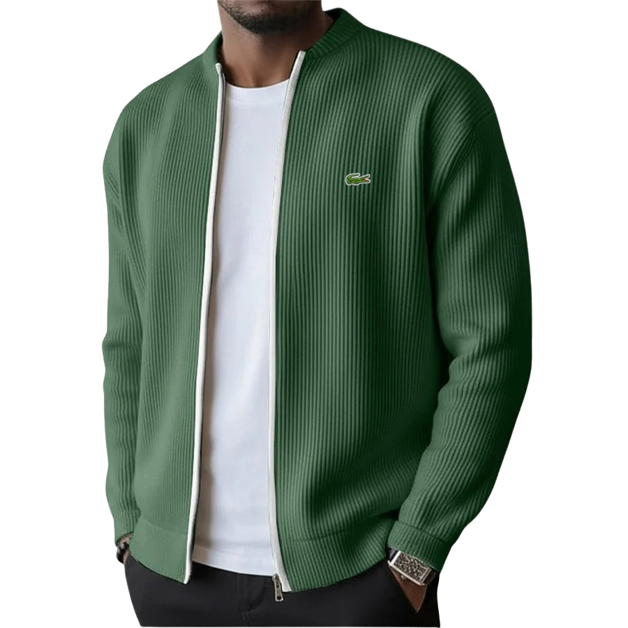 2026 Men's Ribbed Zip-Up Sweater - Clearance Sale