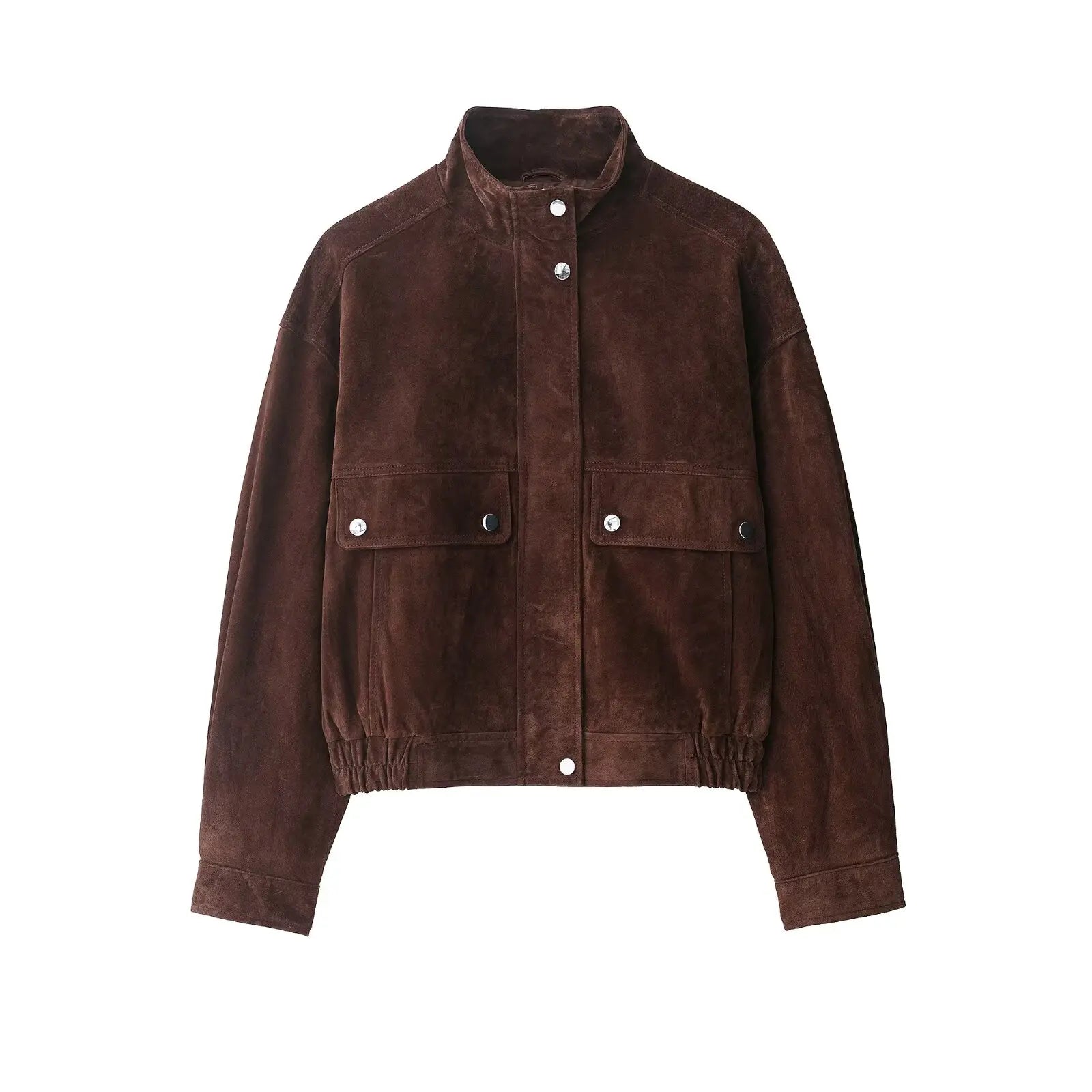 Leather Suede Bomber Jacket