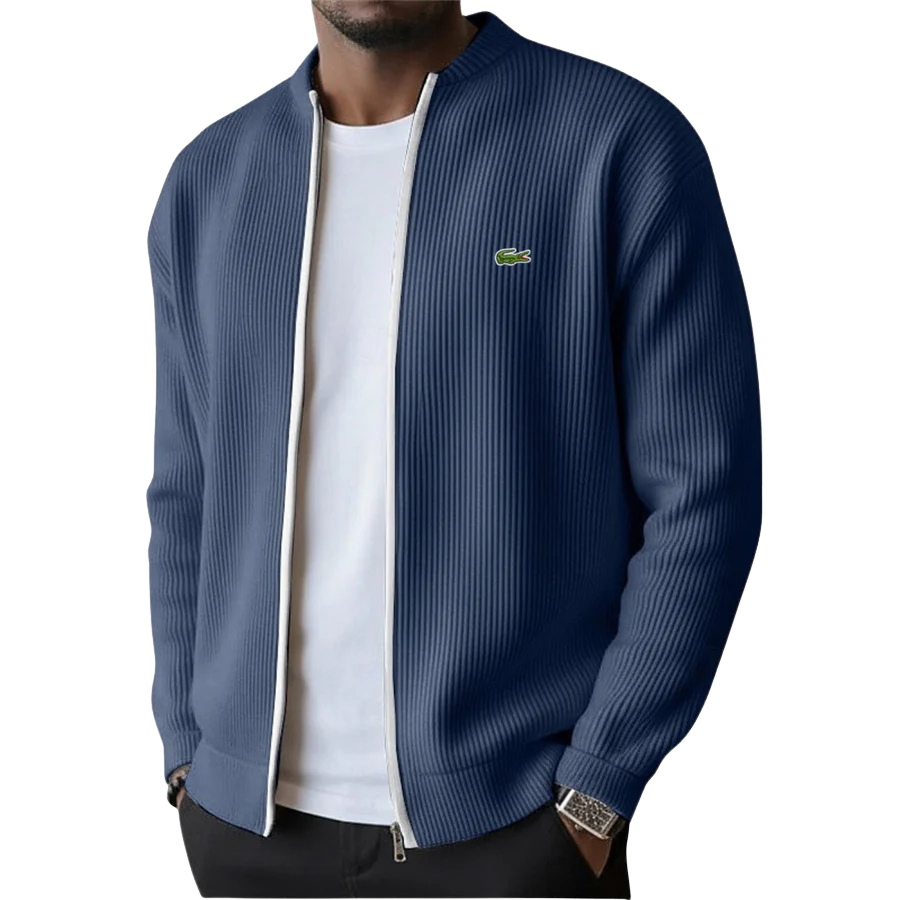 2026 Men's Ribbed Zip-Up Sweater - Clearance Sale