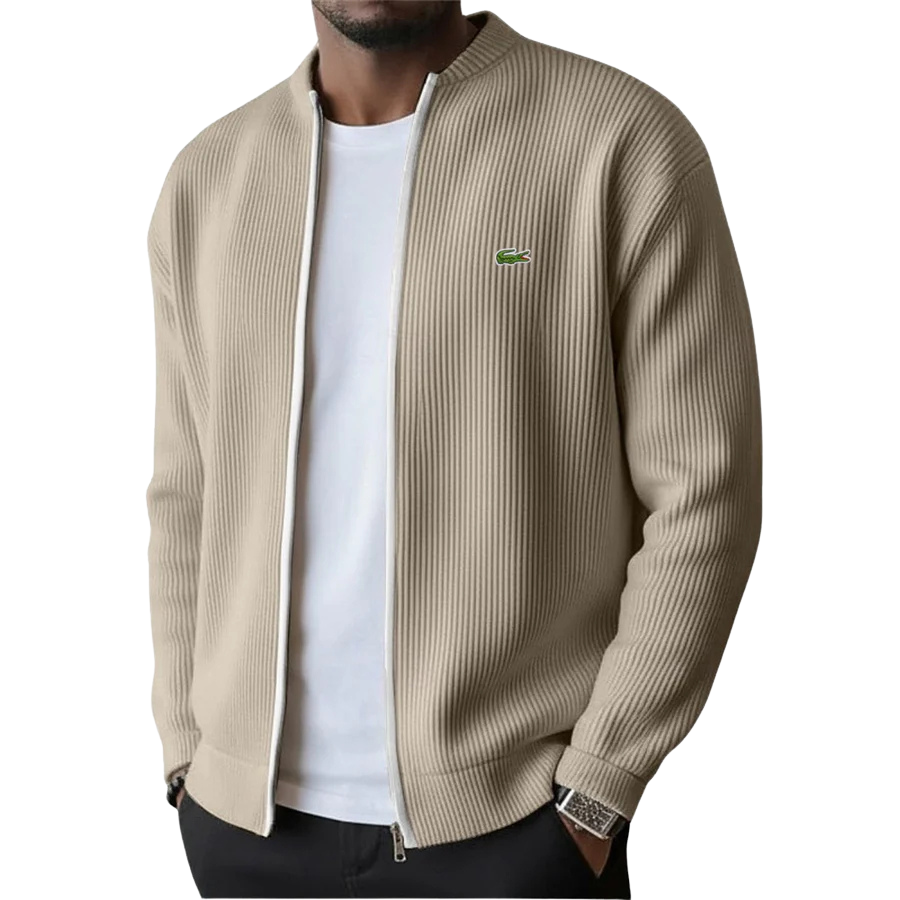 2026 Men's Ribbed Zip-Up Sweater - Clearance Sale