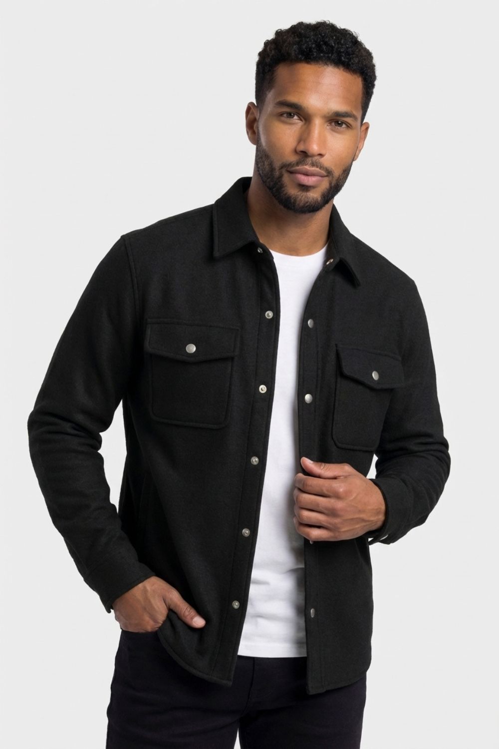 The Signature Black Overshirt