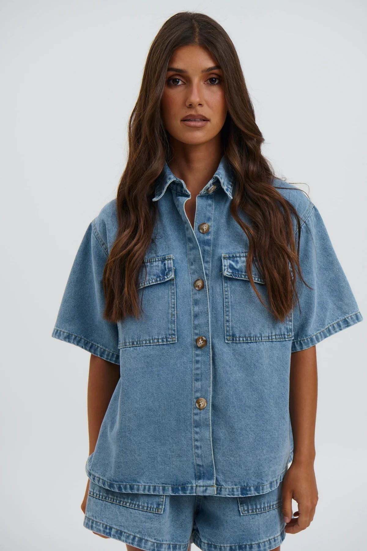 Gaby's Denim Set Light Blue