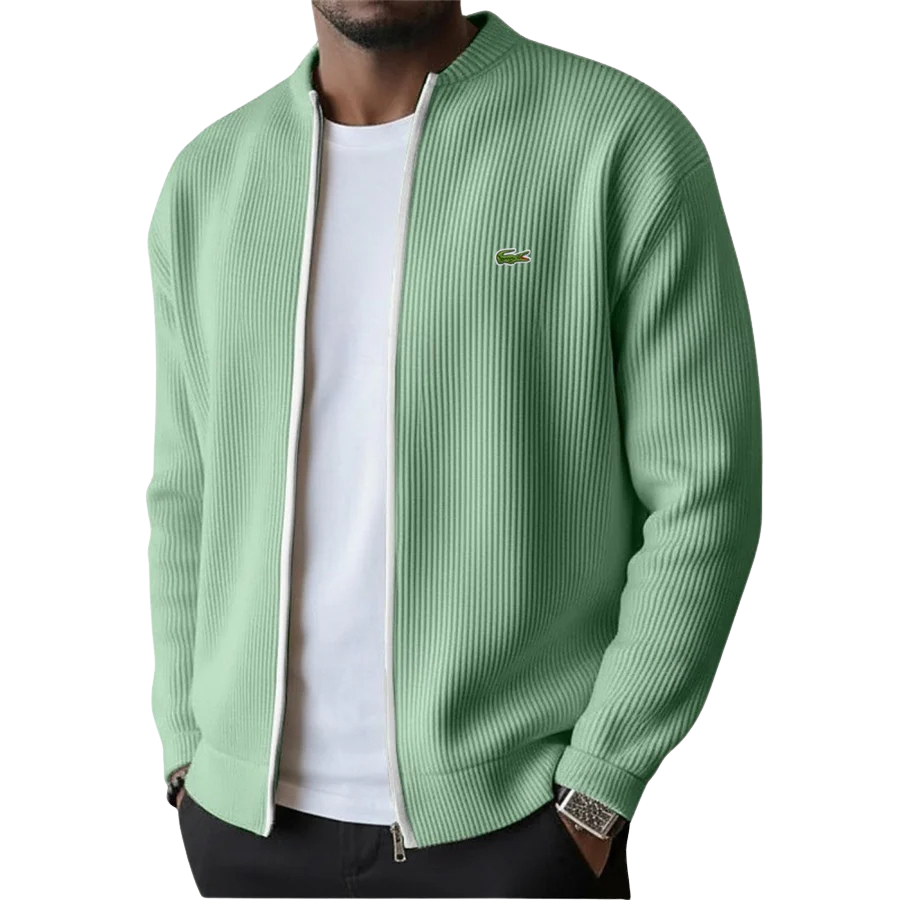 2026 Men's Ribbed Zip-Up Sweater - Clearance Sale