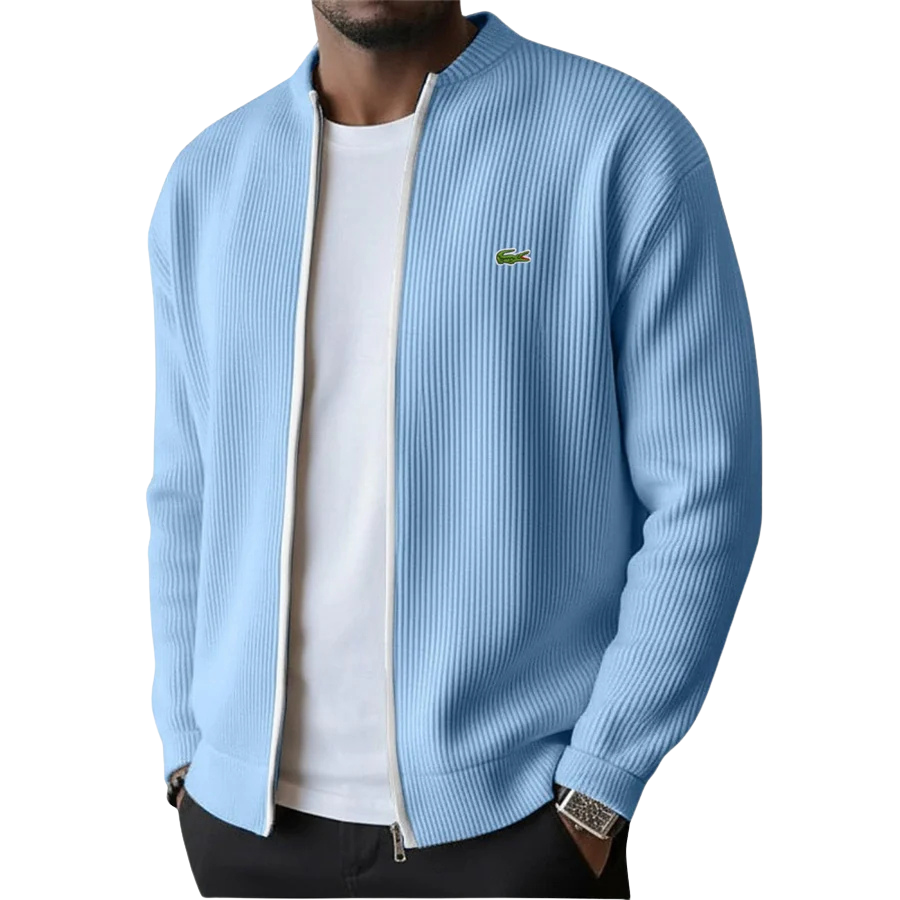 2026 Men's Ribbed Zip-Up Sweater - Clearance Sale