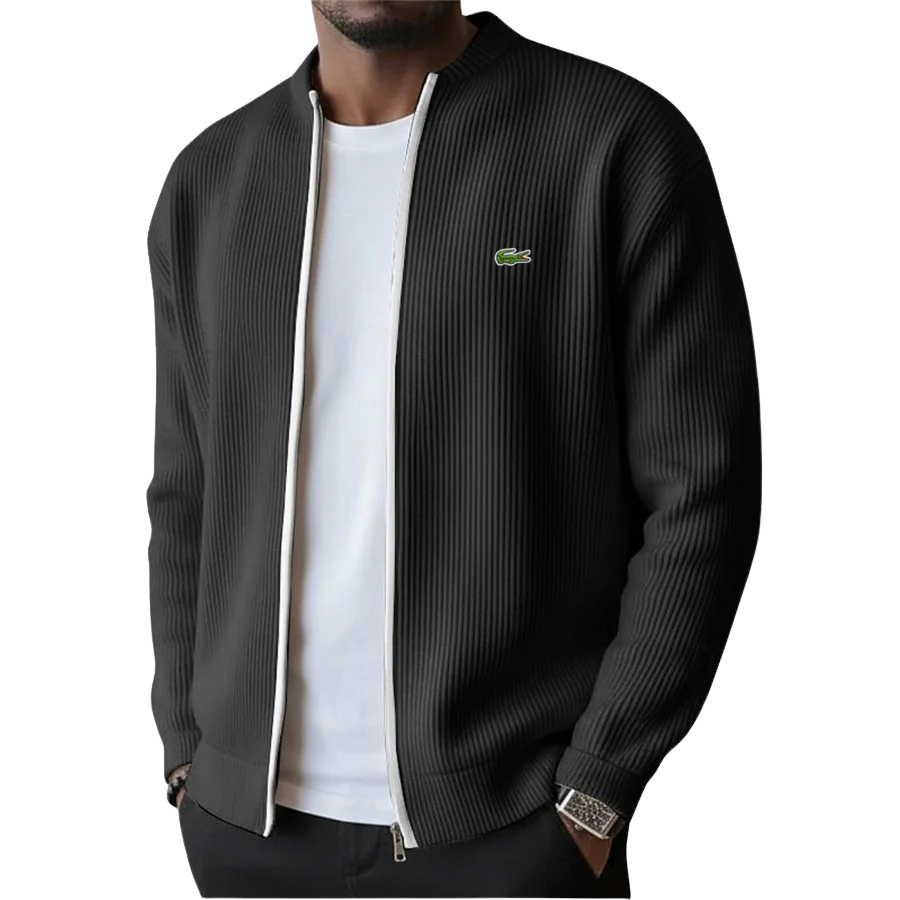 2026 Men's Ribbed Zip-Up Sweater - Clearance Sale