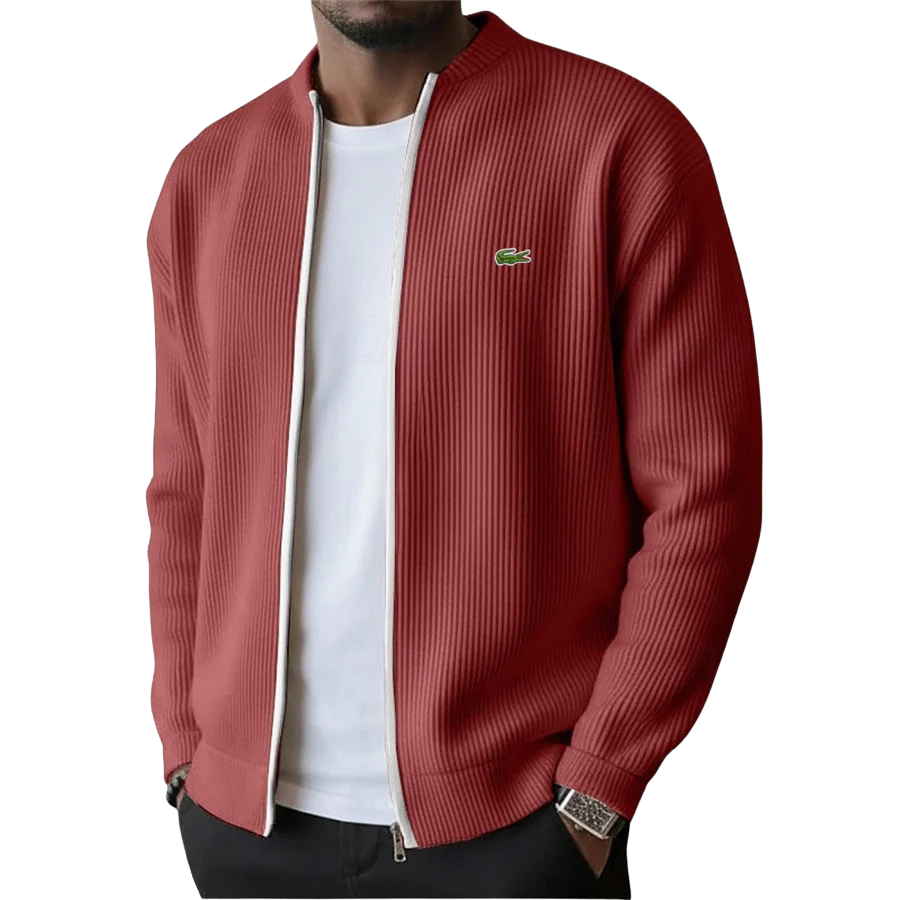 2026 Men's Ribbed Zip-Up Sweater - Clearance Sale