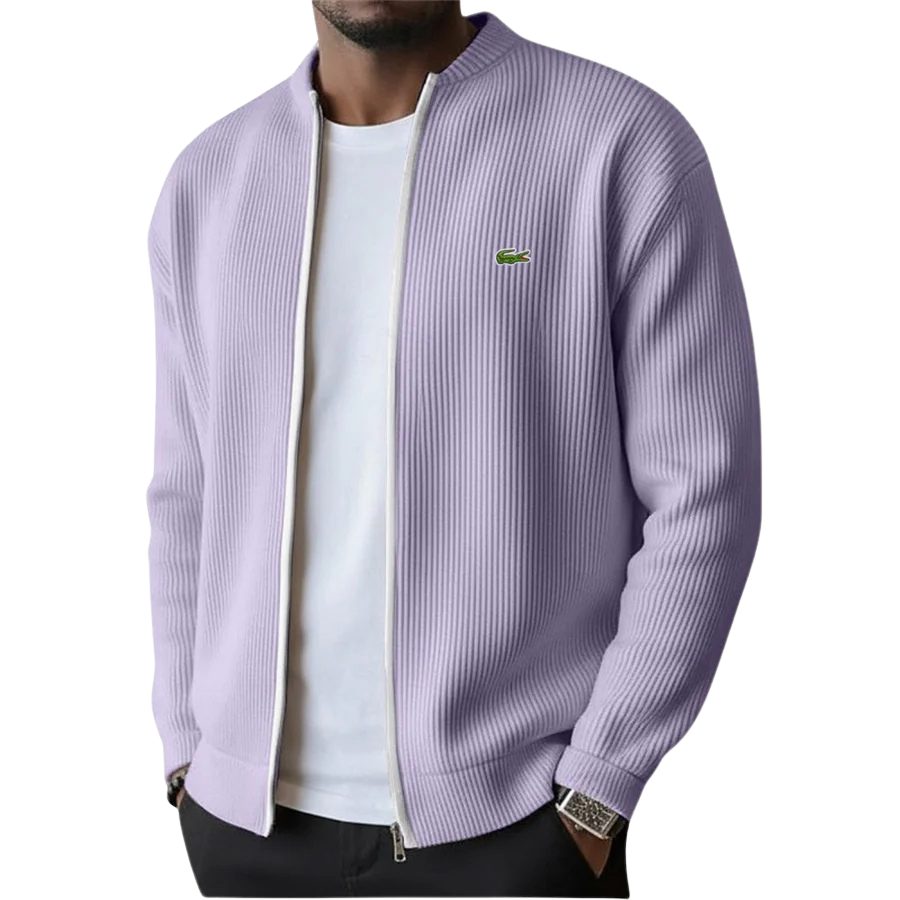 2026 Men's Ribbed Zip-Up Sweater - Clearance Sale